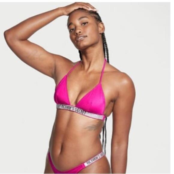 Victoria's Secret Swim Shine Strap Triangle Bikini Top - Picture 2 of 3
